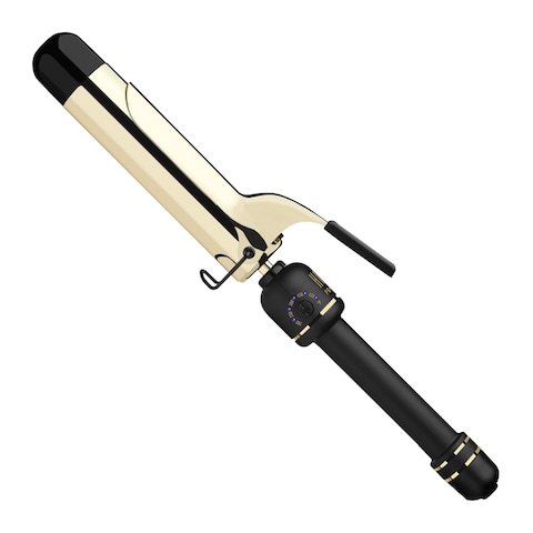 HOT TOOLSNew and Improved 24K Gold Professional 15 Extended Barrel Curling Iron with Clamp for Loose Curls  24K Gold Technology for LongLasting Results  Longer Barrel for Easy Styling