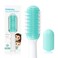 Frida Baby Thick or Curly Hair Detangler Brush for Kids Toddler Hairbrush Detangles Knots Without Tears or Breakage Comb Teeth and Bristle Design WhiteBlue 1 Count