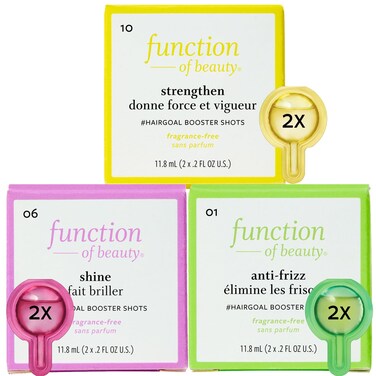 FUNCTION OF BEAUTYHair Goal AddIn Booster Treatment Bundle for Wavy Hair  Includes AntiFrizz Strengthen  Shine HairGoal Boosters