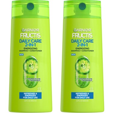 Garnier Fructis Fortifying 2in1 Shampoo and Conditioner for StrongerLooking Hair with Touchable Softness Daily Hair Care for Men and Women Vegan ParabenFree 22 Fl Oz 2 Count