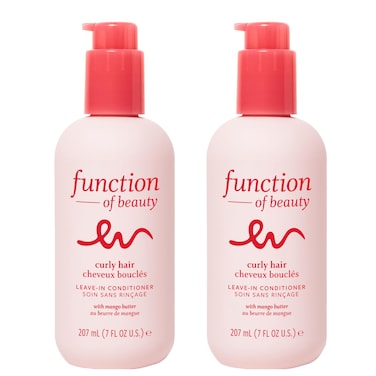 FUNCTION OF BEAUTY Customizable Leave In Conditioner for Curly Hair 7 oz Each 2Pack  Sulfate Free Conditioner with Mango Butter Hydrates DeFrizzes and Defines Curls