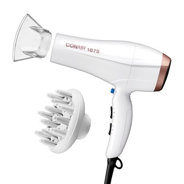 CONAIRDouble Ceramic Hair Dryer with Diffuser  Blow Dryer with Ionic Conditioning  Includes Diffuser and Concentrator  Amazon Exclusive