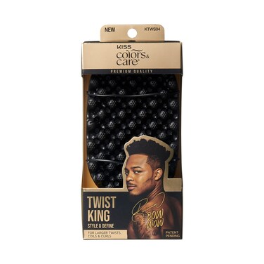 KISS Colors  Care Twist King  Premium Twist Tool LongLasting Durable 2X Longevity Defines Twists Professional Quality Quick  Easy Styling Washable Black 053 pounds KTWS04