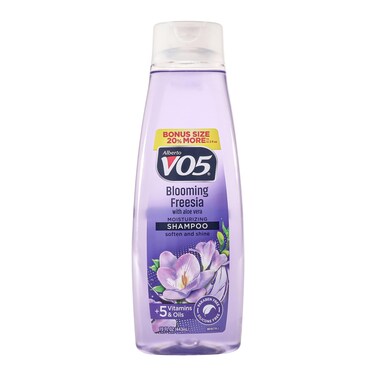 Alberto VO5  Blooming Freesia Moisturizing Shampoo  Hydrating Shampoo  With Coconut Milk Vitamin E and Biotin  Long Lasting Fragrance  15 oz
