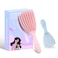 Detangler Brush for Curly Hair Hair Brush Set for Wet Dry Curly Straight Thick Thin Hair PainFree Brush Hair Smaller Brush for Traveling Curly Hair Brush for Women Men Kid Pink  Blue