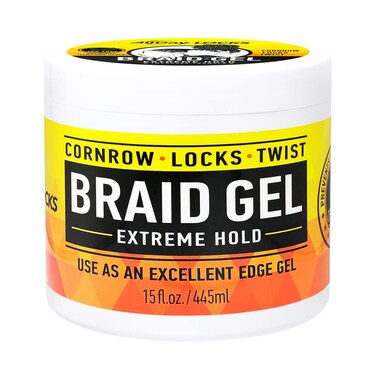 AllDay Locks Braid Gel  Extreme Hold Smooths  Tames Frizz  No Flaking or Drying  High Shine Long Lasting for Braids Locks Twists Cornrows  15 oz