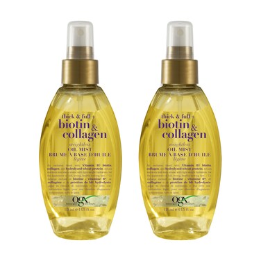 OGXThick  Full Biotin  Collagen Weightless Oil Mist 4 Fl Oz  2 Pack