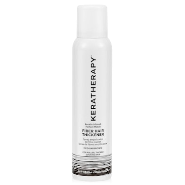 KERATHERAPYKeratin Infused Perfect Match Fiber Hair Thickener Spray Medium Brown 4 fl oz 140 ml  Volumizing Thickening  Concealing Hairspray for Scalp Coverage Roots  Thinning Areas