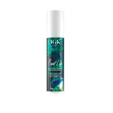 IGK BEST LIFE 100 Plant Powered Nourishing Hair Oil  Smooth  Soften  Heat Protectant  Vegan  Cruelty Free