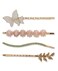 LONNA AND LILLY Gold Bobby Pins Set of 4 featuring gold finish mother of pearl beading stoines and crsytal with classic Bobby Pin push in closure