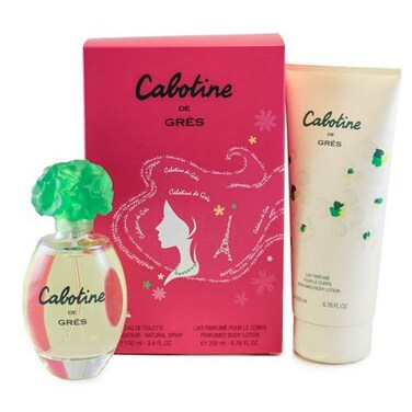 Parfums Gres Cabotine De Gres By Parfums Gres For Women Gift Set  Eau De Toilette Spray 34Ounces  Perfumed Body Lotion 676Ounces