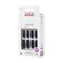 KISS Gel Fantasy Press On Nails Nail glue included Jelly Gele Black Long Size Square Shape Includes 28 Nails 2g glue 1 Manicure Stick 1 Mini File
