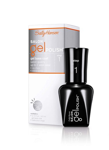 Sally HansenSalon Gel Polish Gel Base Coat Chip Resistant Shiny Finish LED Lamp Required
