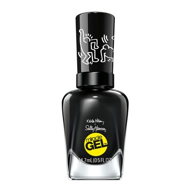 Sally Hansen Miracle Gel Keith Haring Sketched in Stone Long Lasting GelLike Formula No UV Lamp Needed Black Nail Polish