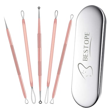 TAYTHI Blackhead Remover Tool Pimple Popper Tool Kit Blackhead Extractor Tool for Face Extractor Tool for Comedone Zit Acne Whitehead Blemish Stainless Steel Extraction Tools