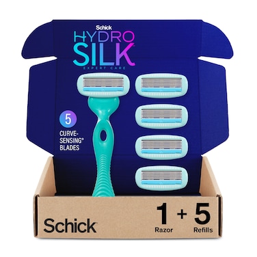 Schick Hydro Silk Sensitive Womens Razor  5Blade Razors for Women Sensitive Skin  Womens Razors Sensitive Skin  1 Handle  5 Razor Blade Refills