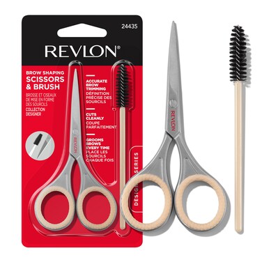 Revlon Designer Series Brow Set Trimming and Shaping Eyebrow Kit With Brow Scissor and Spoolie Brush Easy to Use at Home or on The Go 1 count