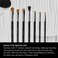 Sigma BeautyBasic Eye Makeup Brush Set  Classic Eye Makeup Brushes with Premium Fibers and Sleek Durable Handles for Eyeliner Eyeshadow  Eyebrows Includes 7 Black Makeup Brushes
