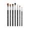 Sigma BeautyBasic Eye Makeup Brush Set  Classic Eye Makeup Brushes with Premium Fibers and Sleek Durable Handles for Eyeliner Eyeshadow  Eyebrows Includes 7 Black Makeup Brushes