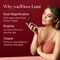 Fancii LED Lighted Travel Makeup Mirror 1x10x Magnification  Daylight LED Compact Portable Large 5 Wide Illuminated Folding Mirror Lumi Rose Gold