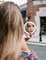 Fancii LED Lighted Travel Makeup Mirror 1x10x Magnification  Daylight LED Compact Portable Large 5 Wide Illuminated Folding Mirror Lumi Rose Gold
