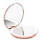 Fancii LED Lighted Travel Makeup Mirror 1x10x Magnification  Daylight LED Compact Portable Large 5 Wide Illuminated Folding Mirror Lumi Rose Gold