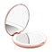 Fancii LED Lighted Travel Makeup Mirror 1x10x Magnification  Daylight LED Compact Portable Large 5 Wide Illuminated Folding Mirror Lumi Rose Gold