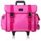 SHANY Makeup Artist Soft Rolling Trolley Cosmetic Case with Free Set of Mesh Bag Makeup Organizer  Travel Rolling Makeup Bag  Sweetheart