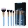 Enther  LaFeel Makeup Brush Set Premium Cosmetic Wood Handle Brushes 12pcs for Foundation Blending Blush Concealer Eye Shadow CruelyFree Synthetic Fiber Bristles Blue Collection
