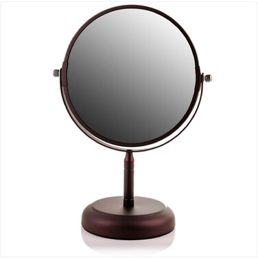 OVENTE7 Tabletop Makeup Mirror  1X 5X Magnification Rotating 360Degree DoubleSided FreeStanding Vanity Dcor Perfect for Dresser Bedroom Office  Bathroom Antique Bronze MNLDT70ABZ1X5X