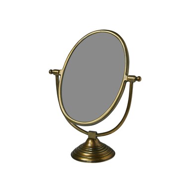Creative CoOp Antique Aluminum Swivel Vanity Mirror Brass