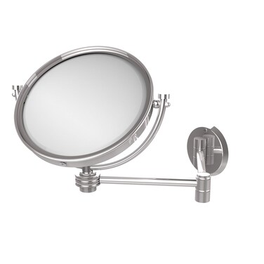 Allied Brass WM6D2XPC 8 Inch Wall Mounted Extending 2X Magnification with Dotted Accent MakeUp Mirror Polished Chrome