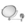 Allied Brass WM6D2XPC 8 Inch Wall Mounted Extending 2X Magnification with Dotted Accent MakeUp Mirror Polished Chrome