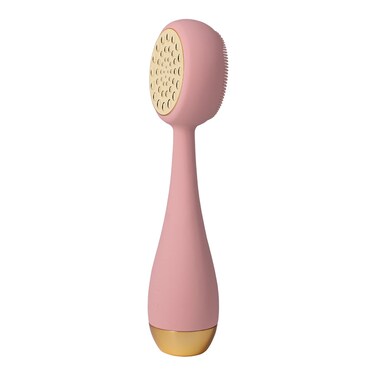 PMD BeautyClean Pro Gold  Smart Facial Cleansing Device with Silicone Brush  24K Gold ActiveWarmth AntiAging Massager  Waterproof  SonicGlow Vibration  Clear Pores  Blackheads