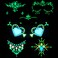 6Sets Noctilucent Face Gems Blacklight Body Stickers Glow in The Dark Lumino Face Jewels Fluorescent face Tattoo Crystals Rhinestone Sticker Body Jewelry Party Accessories for Halloween
