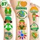 frawharmone87PCS Little Girl Cub Scout Cookies Temporary Tattoos Stickers Theme Birthday Party Decorations Supplies Favors Decor Cute Junior Brownie Scouts Tattoo Gifts