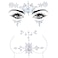 BlinderyRhinestone Face Gems Mermaid Cross Chest Gem Crystal Eyes Face Stickers Jewels Body Rave Festival Party Face Jewelry for Women and Girls 2PCS