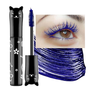 Blue Mascara For Eyelashes Waterproof Voluminous Natural Hypoallergenic Colored Best Benefit Volumizing Lengthening Curling Defining Washable Blue Lashes Eyelashes Mascara Navy