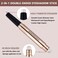 Eyeshadow Stick and Sponge Brush Cream Shimmer Smooth Eyeshadow Pencil Hypoallergenic Waterproof Eye Shadow Eyeliner Highlighter Stick Primer Palette Glitter Liquid Nude Korean Matte