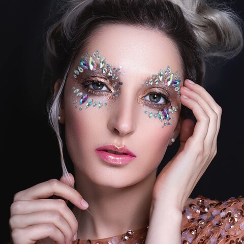Gold festival face gems online