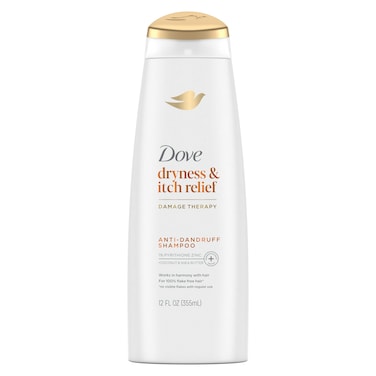Dove DermaCare Scalp Anti Dandruff Shampoo Dryness and Itch Relief for Dry and Itchy Scalp Dry Scalp Treatment with Pyrithione Zinc 12 fl oz