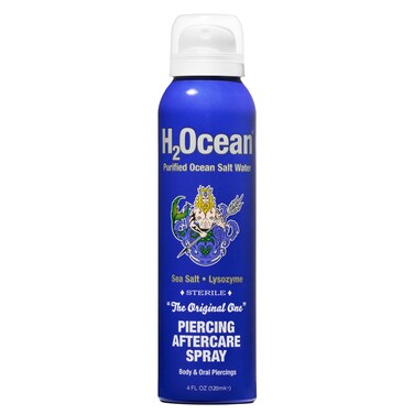 H2OceanPatented Piercing Aftercare Spray Sea Salt Saline 4oz