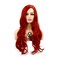BaruisiLong Curly Wavy Red Wigs for Women Side Part Natural Looking Cosplay Synthetic Fiber Wig Heat Resistant Replacement Wig