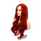 BaruisiLong Curly Wavy Red Wigs for Women Side Part Natural Looking Cosplay Synthetic Fiber Wig Heat Resistant Replacement Wig