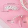 2Pcs Rhinestone Hair Clips Flower Hair Barrettes Crystal Pearl French Hairpins Hair Clip Sparkle Wedding Prom First Communion Accessories for Women Girls Bridal Thick Long Hair
