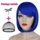 Ruina Blue Coraline Wig Blue Bob Wigs for Women Girls Short Straight Hair Wig with Wig Caps R020BL
