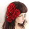 4 Pieces Rose Flower Hair Clip Big Rose Brooch Floral Clips Mexican Flower Hair Accessories for Woman Flamenco Dancer Bridal Party Wedding