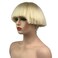 Aimole Short Yaki Straight Synthetic Wigs Blonde Mushroom Head Wig Bowl haircut Wigs Bob
