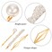 Yaomiao 17 Pieces Gold Hair Pins Set Geometric Hair Clips Bobby Pin Hair Barrettes Metal Gold Decorative Hair Styling Jewelry Hair Clamps Accessories for Women Wedding Parties