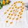 Sucrain2pcs Flower Hippie Headband Floral Crown Summer Sunflower Hair Accessories for 70 s Bohemian Costumes Style